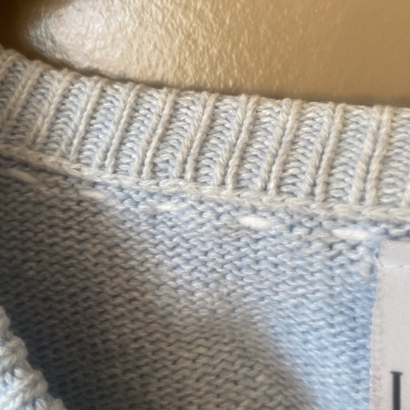 Cropped length blue zip up cardigan - Picture 4 of 9